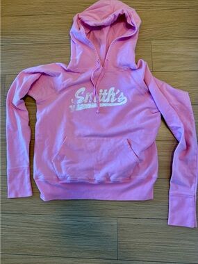 LIKE NEW! SMITH Light Pink Pullover Hoodie with Front Pocket Sz Small